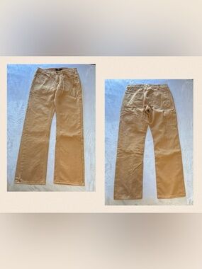 Berkley Jensen Flannel Lined Duck Canvas Work Pants - 32x34 - Tan/Carhartt Style